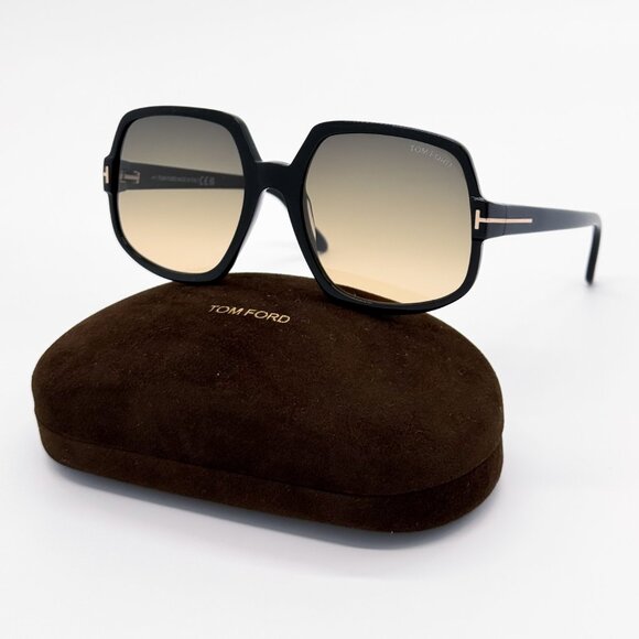 Tom Ford Accessories - NEW TOM FORD DELPHINE-02 TF992 01B WOMEN SUNGLASSES  FT0992/S BLACK GREY BROWN